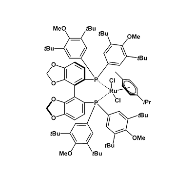 Chloro{(R)-(-)-5,5′-bis[di(3,5-di-t-butyl-4-methoxyphenyl)phosphino]-4,4′-bi-1,3-benzodioxole}(p-cymene)ruthenium(II)chloride[RuCl(p-cymene) ((R)-dtbm-segphos)]Cl